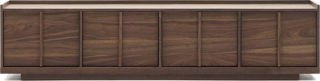 Hnědý TV stolek v dekoru ořechu 200x47x40 cm Onix – Kave Home