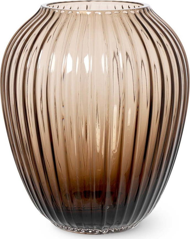 Hnědá skleněná váza Kähler Design Hammershøi, výška 18,5 cm