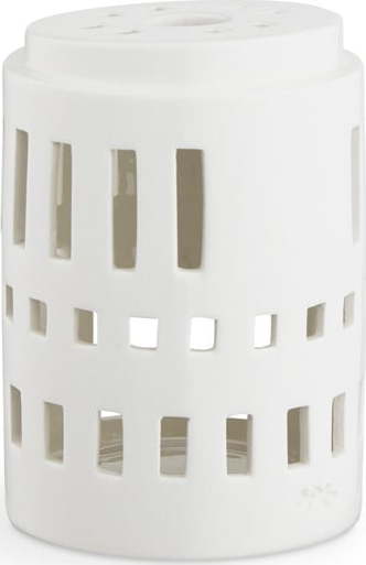 Bílý keramický svícen Kähler Design Urbania Lighthouse Little Tower