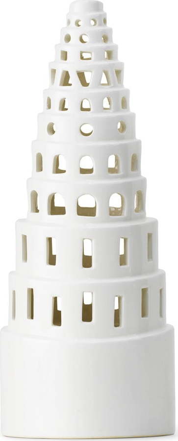 Bílý keramický vánoční svícen Kähler Design Lighthouse, ø 9 cm