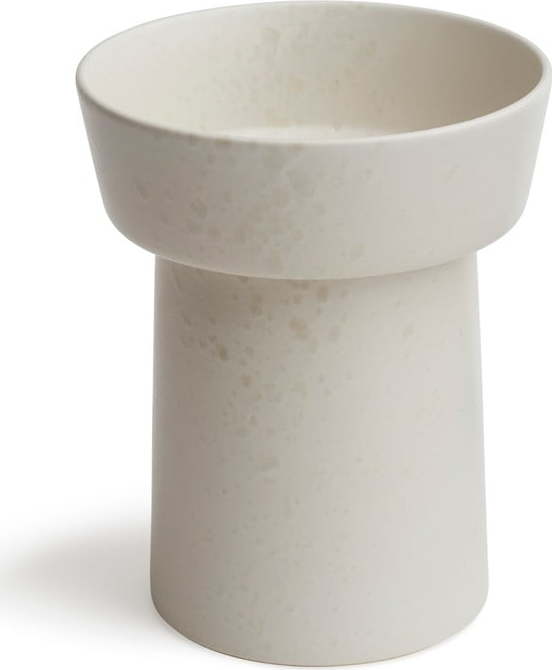 Bílá kameninová váza Kähler Design Ombria, výška 20 cm