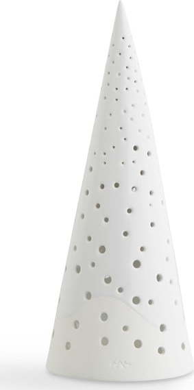Bílý vánoční svícen z kostního porcelánu Kähler Design Nobili, výška 25,5 cm