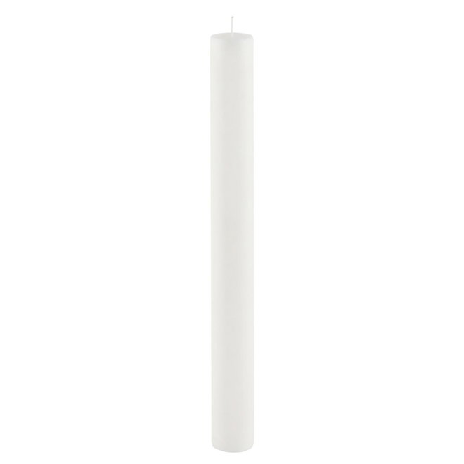 Bílá dlouhá svíčka Ego Dekor Cylinder Pure, doba hoření 42 h