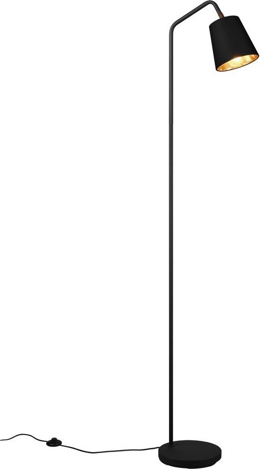 Černá stojací lampa s textilním stínidlem (výška 148 cm) Buddy – Reality