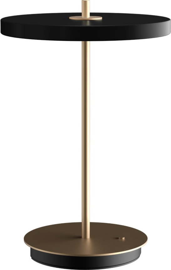Černá LED stmívatelná stolní lampa s kovovým stínidlem (výška 31 cm) Asteria Move – UMAGE