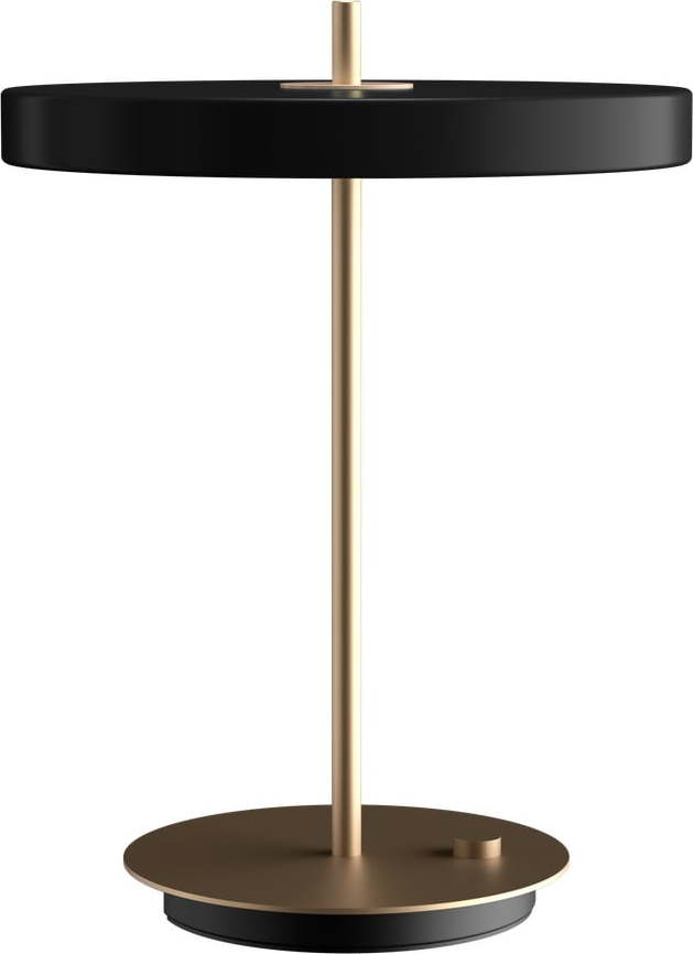 Černá LED stmívatelná stolní lampa s kovovým stínidlem (výška 41,5 cm) Asteria Table – UMAGE