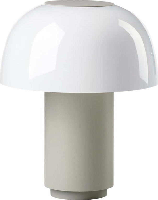 Šedá hliníková LED stmívatelná stolní lampa (výška 22 cm) Harvest – Zone