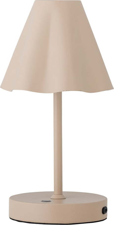 Béžová LED stmívatelná stolní lampa s kovovým stínidlem (výška 28 cm) Lianna – Bloomingville