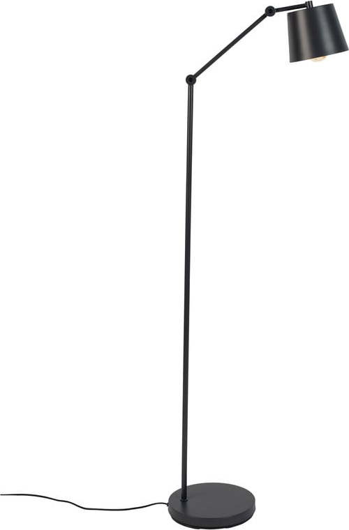 Černá stojací lampa s kovovým stínidlem (výška 135 cm) Hajo – White Label