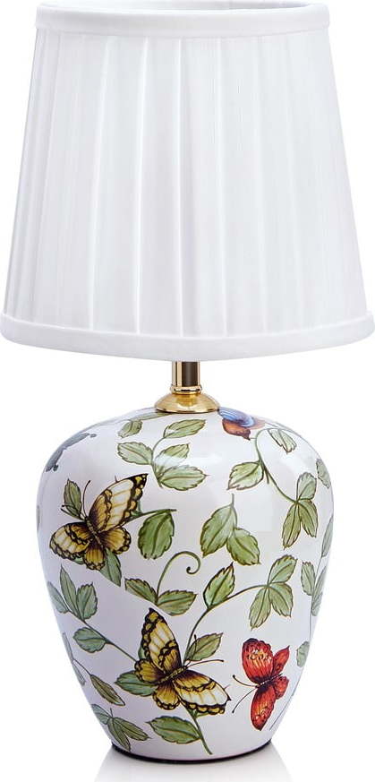 Bílá stolní lampa s textilním stínidlem (výška 33 cm) Mansion – Markslöjd