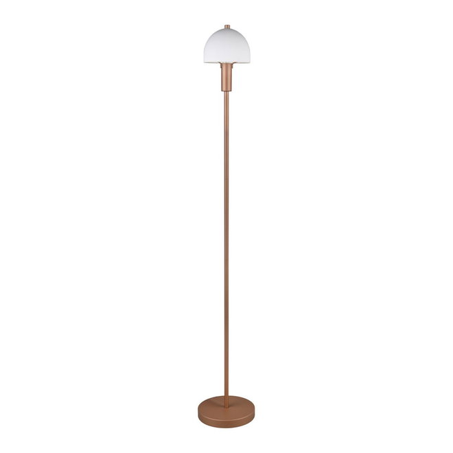 Stojací lampa v bronzové barvě se skleněným stínidlem (výška 120 cm) Glenn – Reality