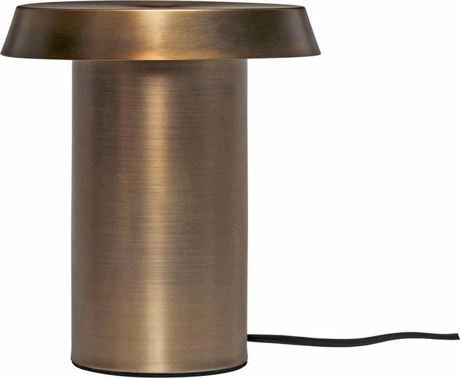 Hnědá kovová stolní lampa Keen - Hübsch