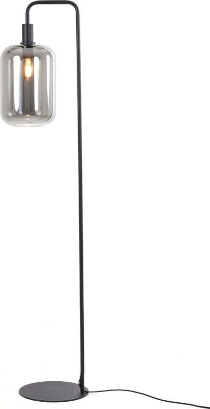 Černá stojací lampa (výška 155 cm) Lekar – Light & Living