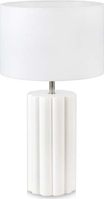 Bílá stolní lampa Markslöjd Column, výška 44 cm