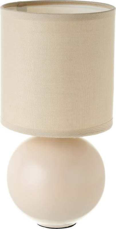 Béžová keramická stolní lampa s textilním stínidlem (výška 24,5 cm) – Casa Selección