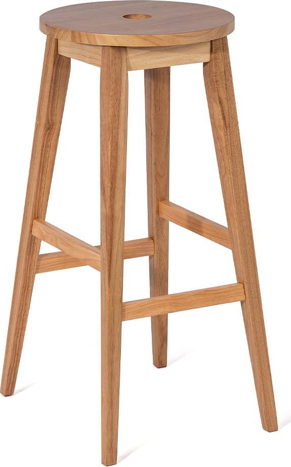 Barová stolička z kaučukového dřeva v přírodní barvě (výška sedáku 75 cm) Club – Bonami Essentials