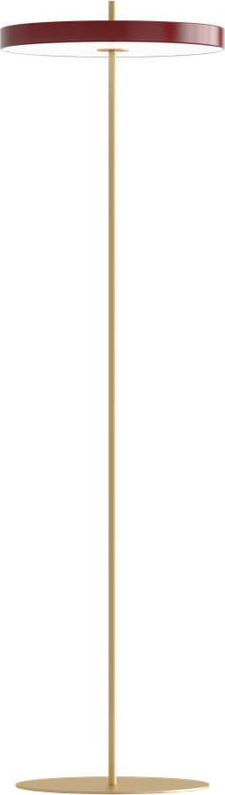 Červená LED stmívatelná stojací lampa s kovovým stínidlem (výška 151 cm) Asteria Floor – UMAGE