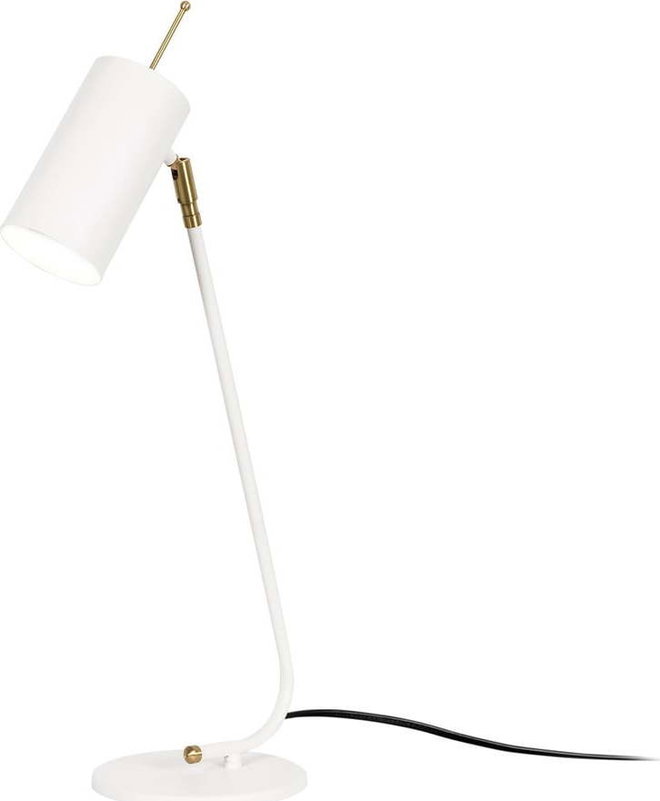 Bílá stolní lampa s kovovým stínidlem (výška 55 cm) Sivani – Opviq lights