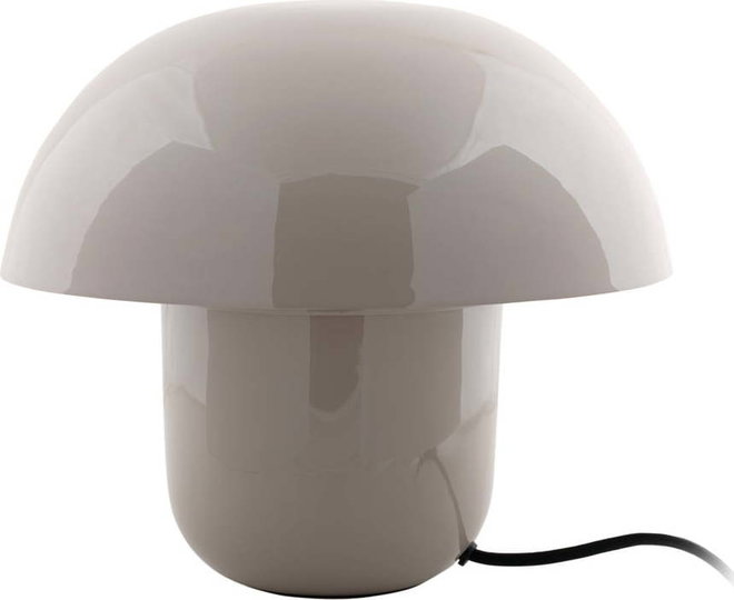 Šedá stolní lampa s kovovým stínidlem (výška 25 cm) Fat Mushroom – Leitmotiv