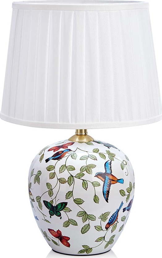 Bílá stolní lampa s textilním stínidlem (výška 48 cm) Mansion – Markslöjd