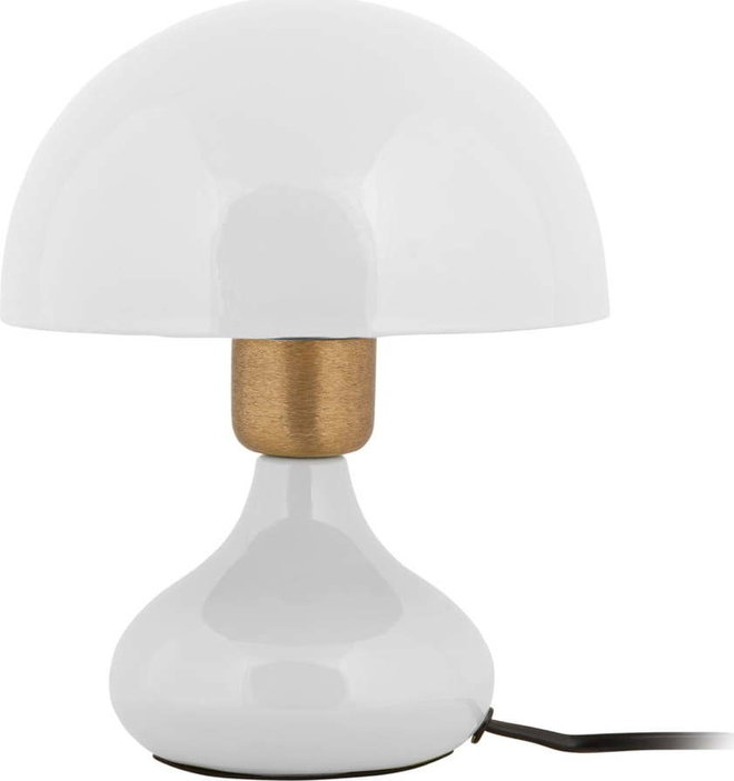 Bílá stolní lampa s kovovým stínidlem (výška 23 cm) Binc – Leitmotiv