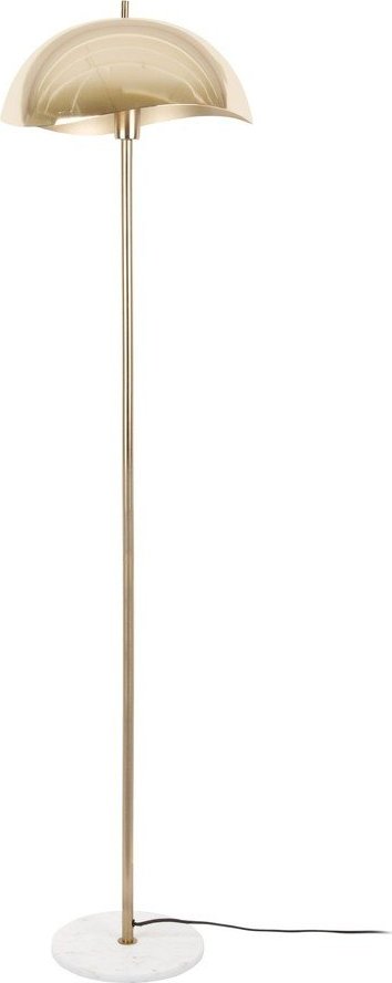 Stojací lampa ve zlaté barvě s kovovým stínidlem (výška 154 cm) Waved – Leitmotiv