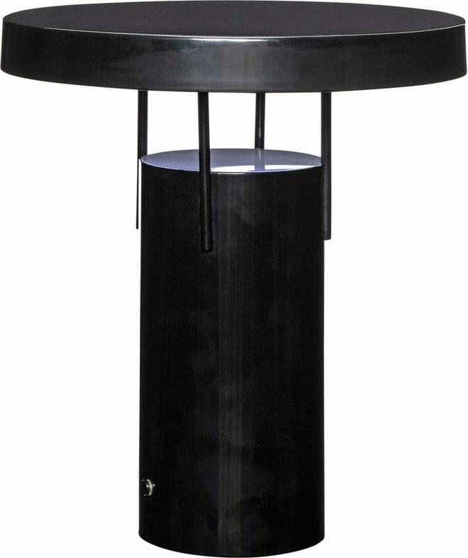 Černá LED stmívatelná stolní lampa s kovovým stínidlem (výška 28 cm) BringMe – Hübsch