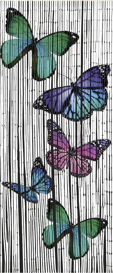 Bambusový závěs do dveří 200x90 cm Butterflies - Maximex