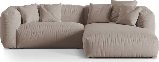 Béžová modulární rohová pohovka (pravý roh) Martina – Micadoni Home