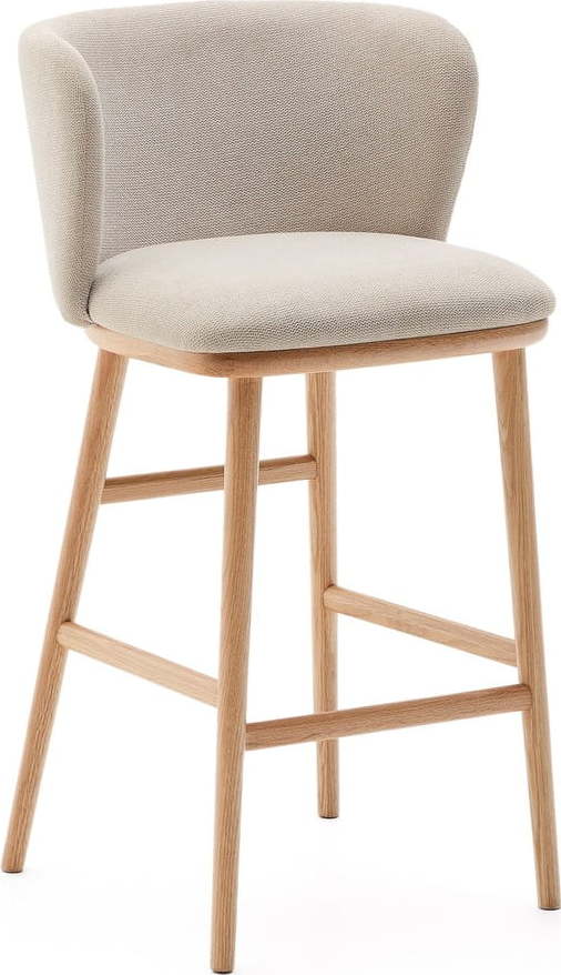 Béžová barová židle (výška sedáku 65 cm) Ciselia – Kave Home