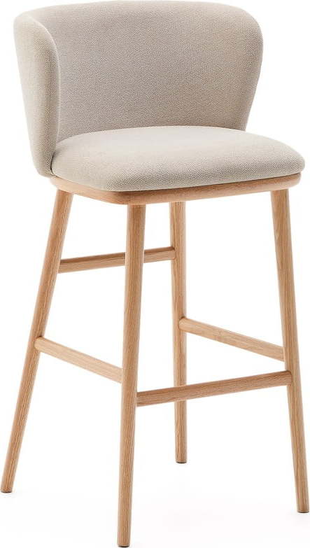 Béžová barová židle (výška sedáku 75,5 cm) Ciselia – Kave Home