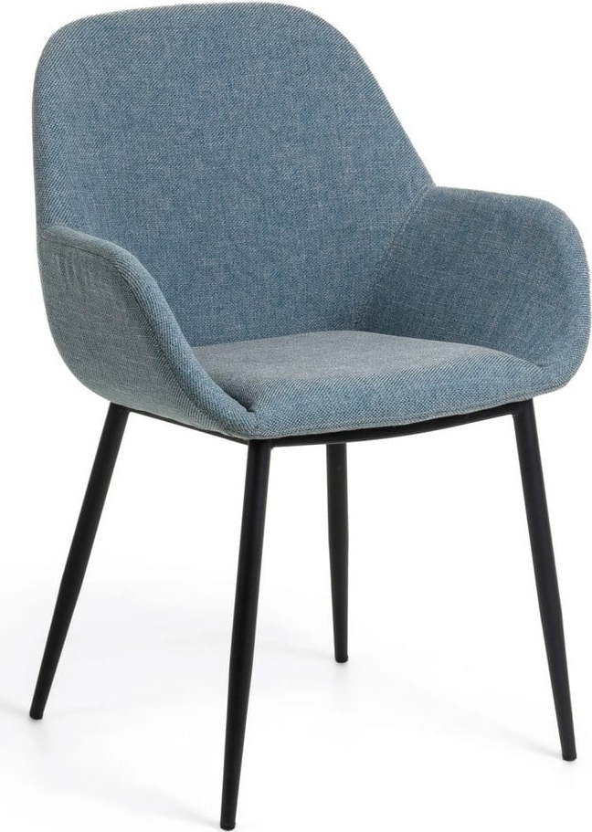 Modré čalouněné jídelní křeslo Konna – Kave Home