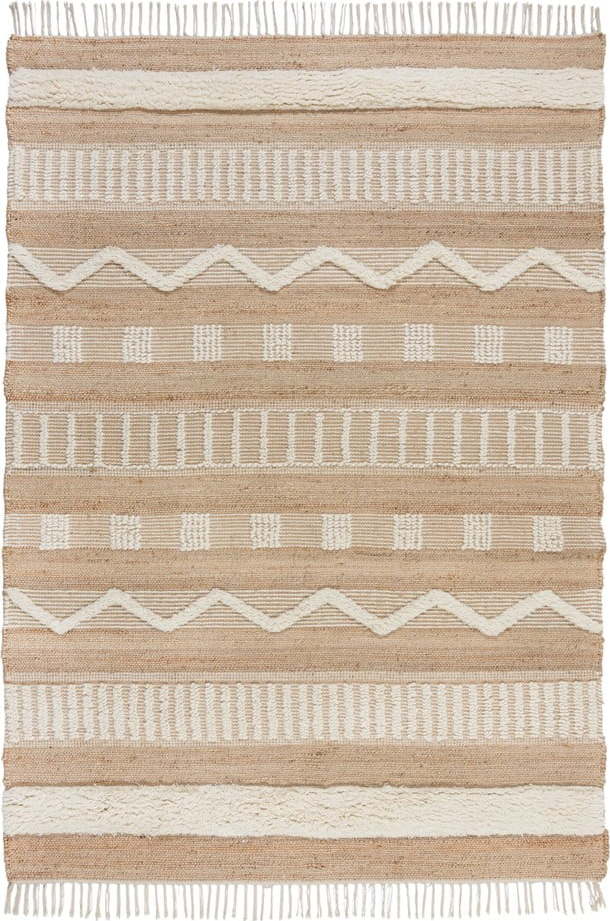 Béžový jutový koberec Flair Rugs Medina, 160 x 230 cm