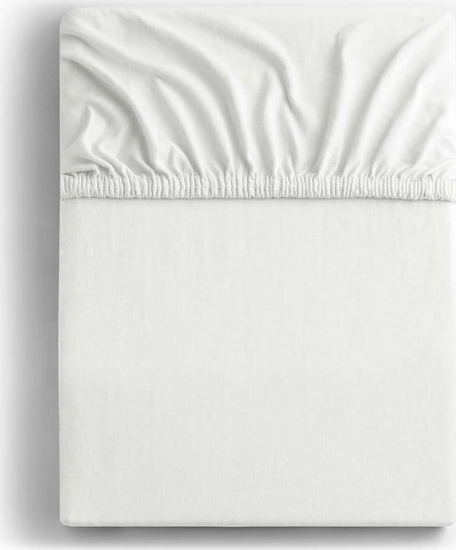 Bílé napínací prostěradlo jersey 120x200 cm Amber – Restilo