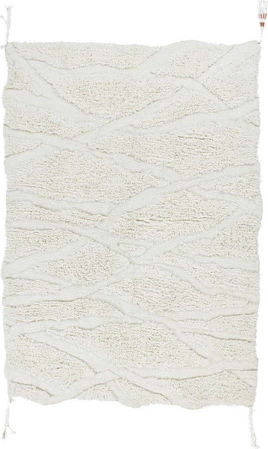 Bílý pratelný ručně tkaný vlněný koberec 170x240 cm Enkang Ivory – Lorena Canals