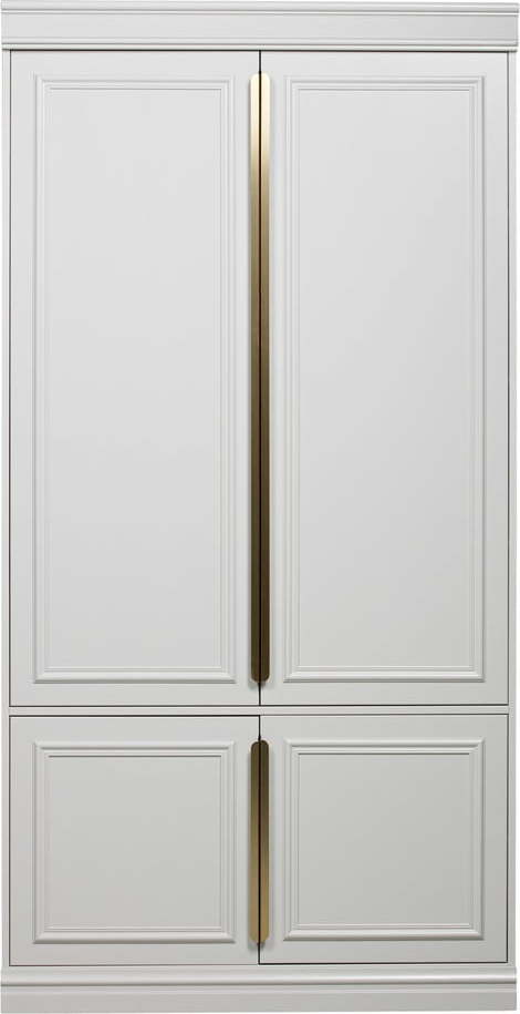Světle šedá šatní skříň z borovicového dřeva 110x215x44 cm Organize – WOOOD