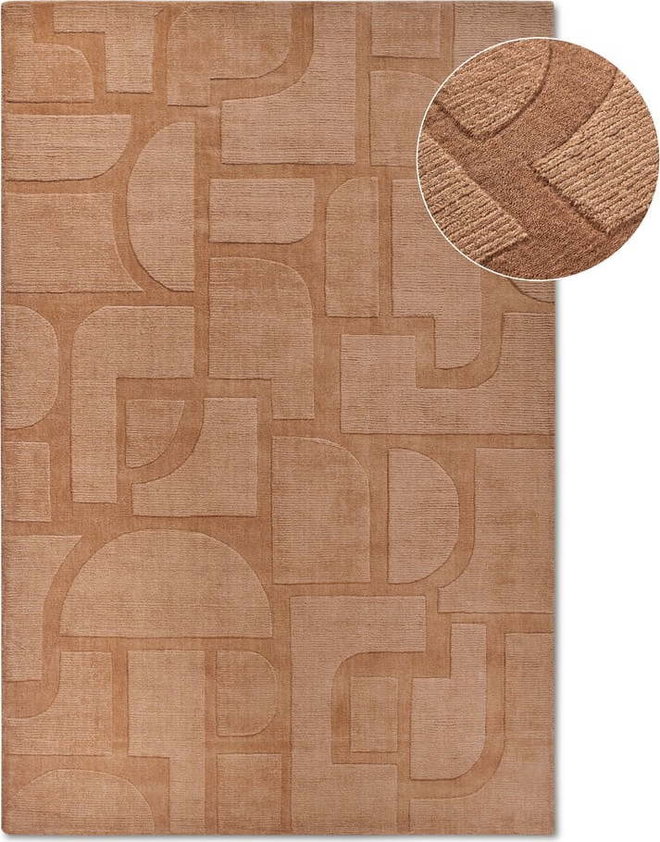 Hnědý ručně tkaný vlněný koberec 160x230 cm Alexis – Villeroy&Boch