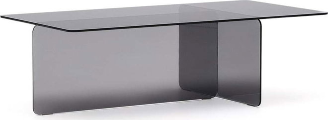 Šedý skleněný konferenční stolek 60x120 cm Zaren – Kave Home