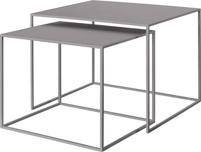 Šedé kovové konferenční stolky v sadě 2 ks 50x60 cm Fera – Blomus
