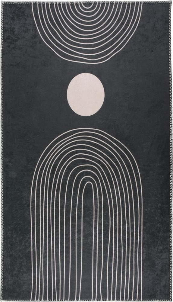 Antracitový pratelný koberec 50x80 cm – Vitaus