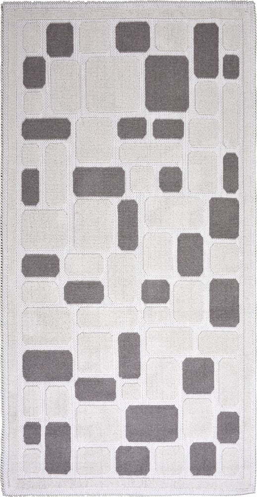 Béžový bavlněný koberec Vitaus Mozaik, 60 x 90 cm