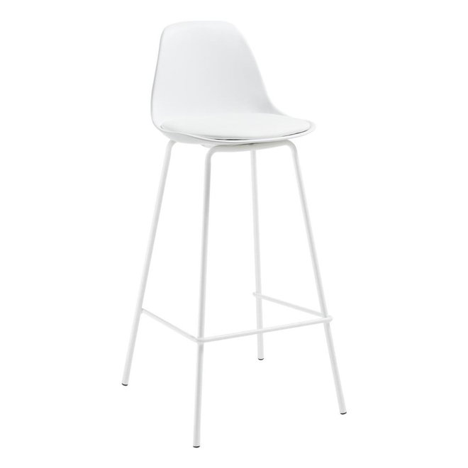 Bílá barová židle (výška sedáku 65 cm) Brighter – Kave Home