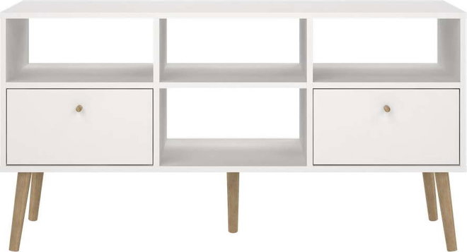 Bílý TV stolek 117x61 cm Bodo – Tvilum