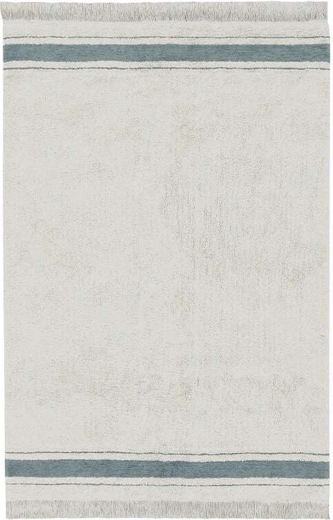 Modro-krémový pratelný ručně tkaný bavlněný koberec 140x200 cm Gastro Vintage Blue – Lorena Canals