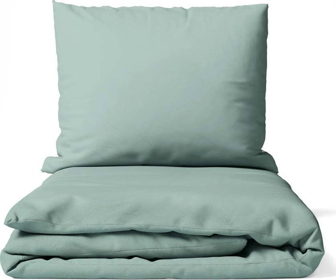Zelené povlečení na dvoulůžko z mikrosaténu 200x200 cm Basic – Bonami Essentials