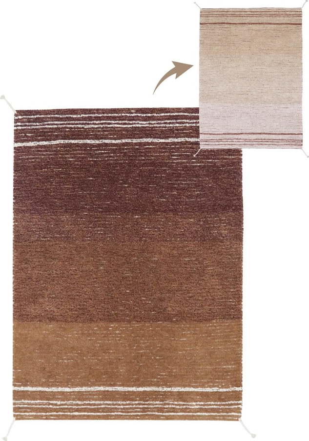 Bavlněný koberec v cihlové barvě 170x240 cm Twin Toffee – Lorena Canals