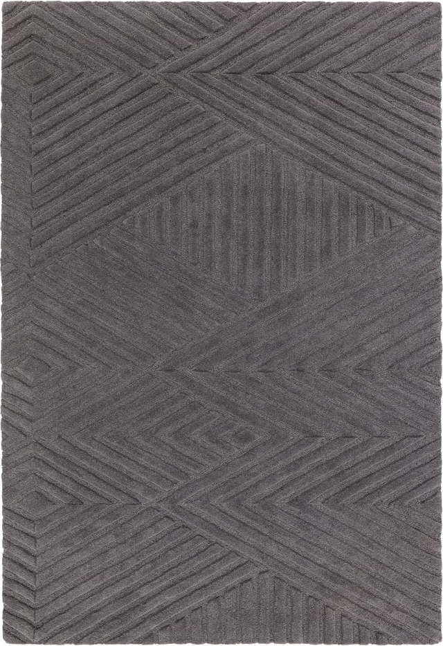 Antracitový vlněný koberec 160x230 cm Hague – Asiatic Carpets
