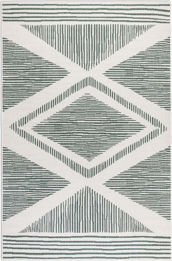 Krémovo-zelený venkovní koberec 160x230 cm Gemini – Elle Decoration