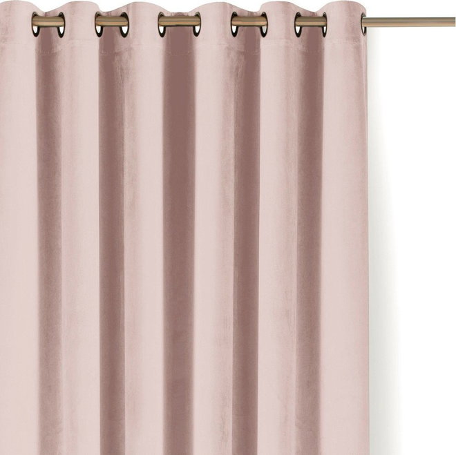 Světle růžový sametový dimout závěs 140x225 cm Velto – Filumi