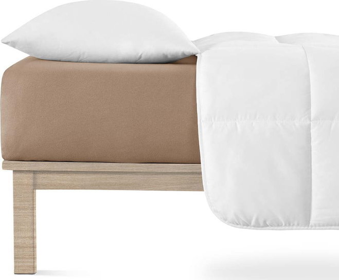 Hnědé napínací prostěradlo jersey 120x200 cm Boxspring – Andrea Simone